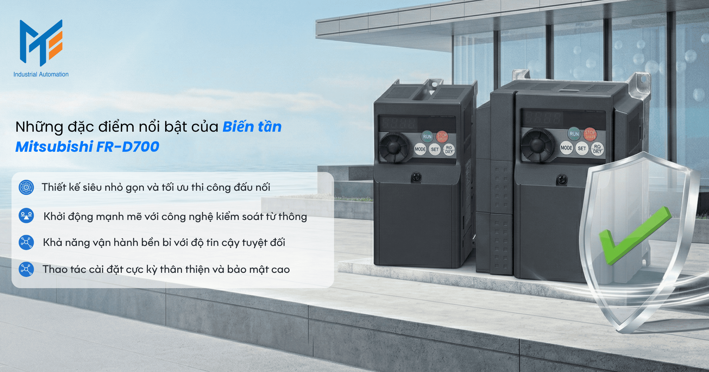 Những đặc điểm nổi bật của biến tần Mitsubishi D700