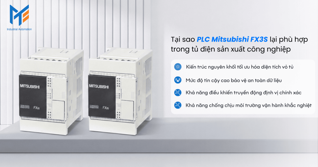 Tại sao PLC Mitsubishi FX3S lại phù hợp trong tủ điện sản xuất công nghiệp