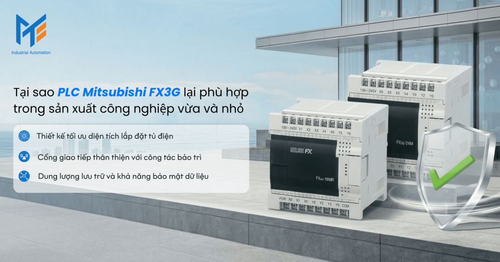 Tại sao PLC Mitsubishi FX3G lại phù hợp trong sản xuất công nghiệp vừa và nhỏ