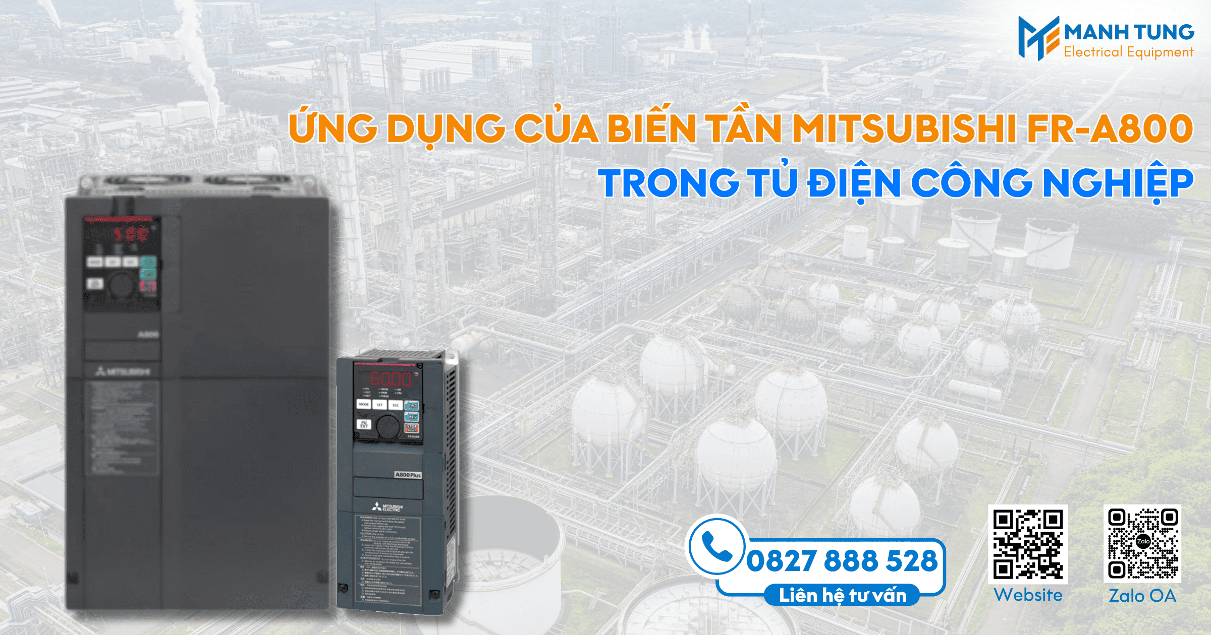 Ứng dụng của Biến tần Mitsubishi FR-A800 trong tủ điện công nghiệp