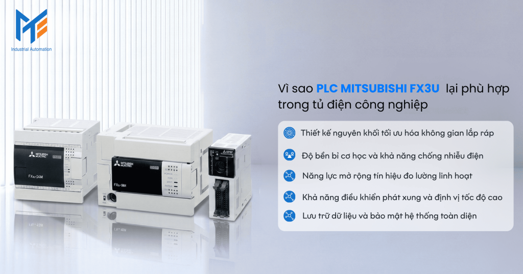 Vì sao PLC Mitsubishi FX3U lại phù hợp trong tủ điện công nghiệp
