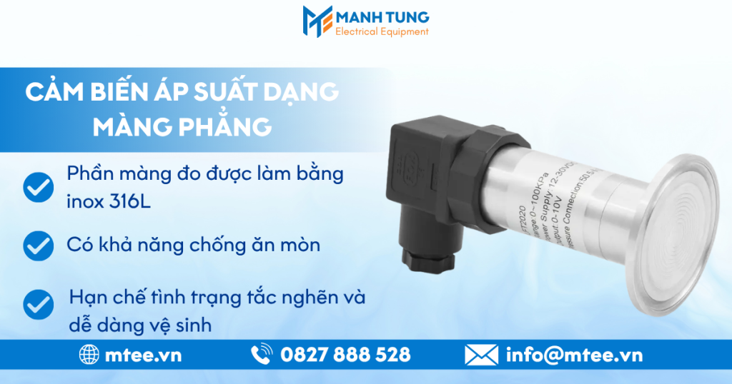Cảm biến áp suất dạng màng phẳng