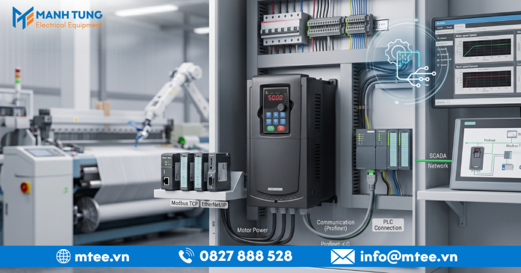 Khả năng truyền thông linh hoạt - dễ dàng tích hợp PLC, SCADA