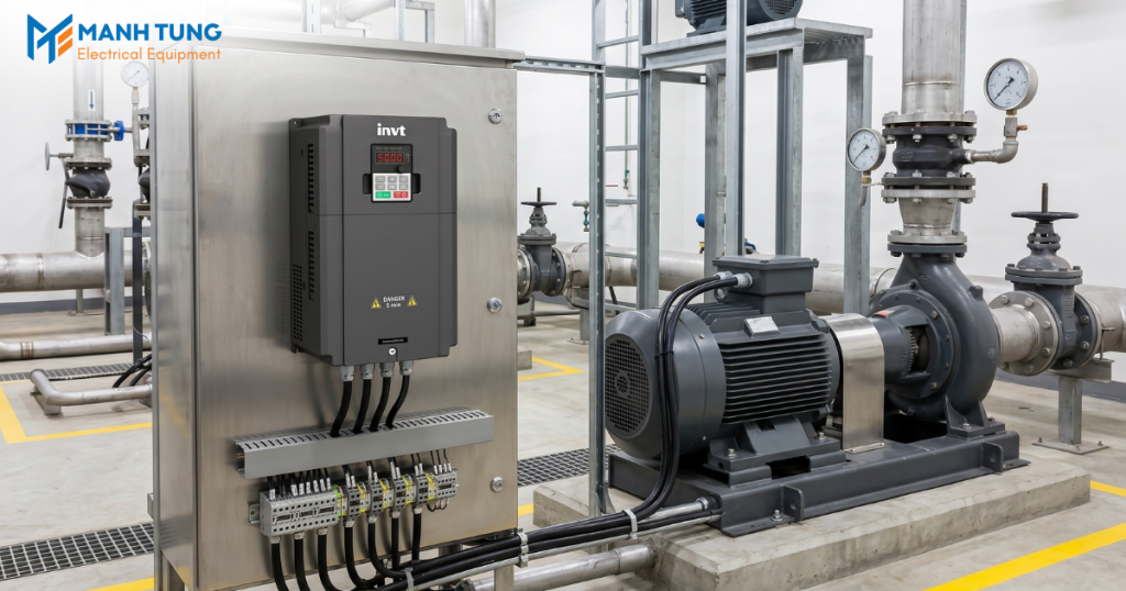 Ứng dụng biến tần INVT GD300 trong hệ thống bơm công nghiệp