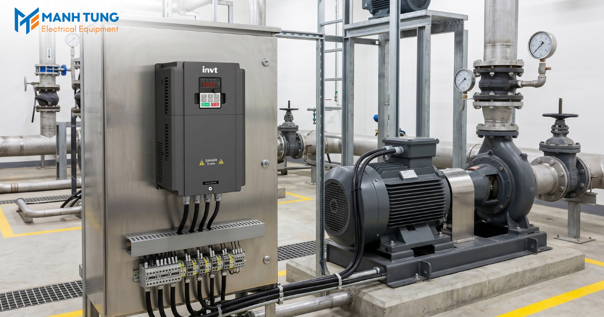 Ứng dụng biến tần INVT GD300 trong hệ thống bơm công nghiệp