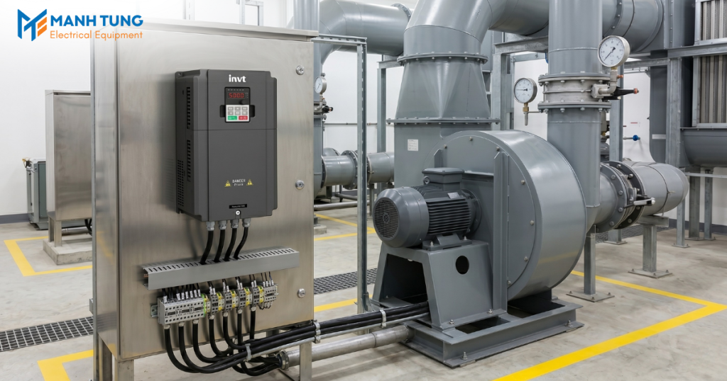 Ứng dụng biến tần INVT GD300 trong hệ thống quạt công nghiệp