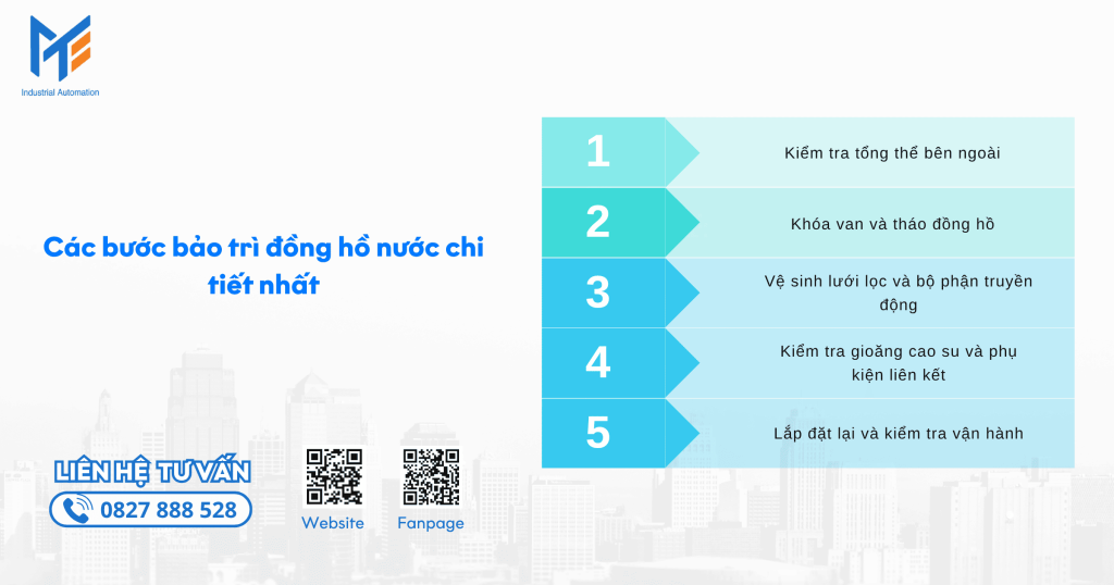 Các bước bảo trì đồng hồ nước chi tiết nhất