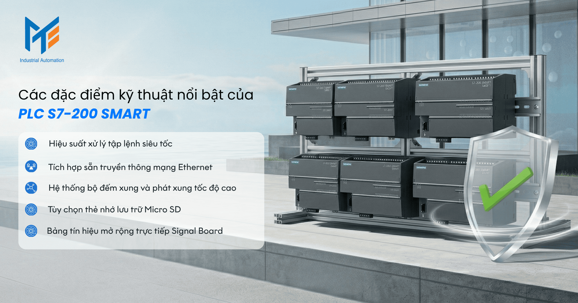 Các đặc điểm kỹ thuật nổi bật của PLC S7-200 SMART