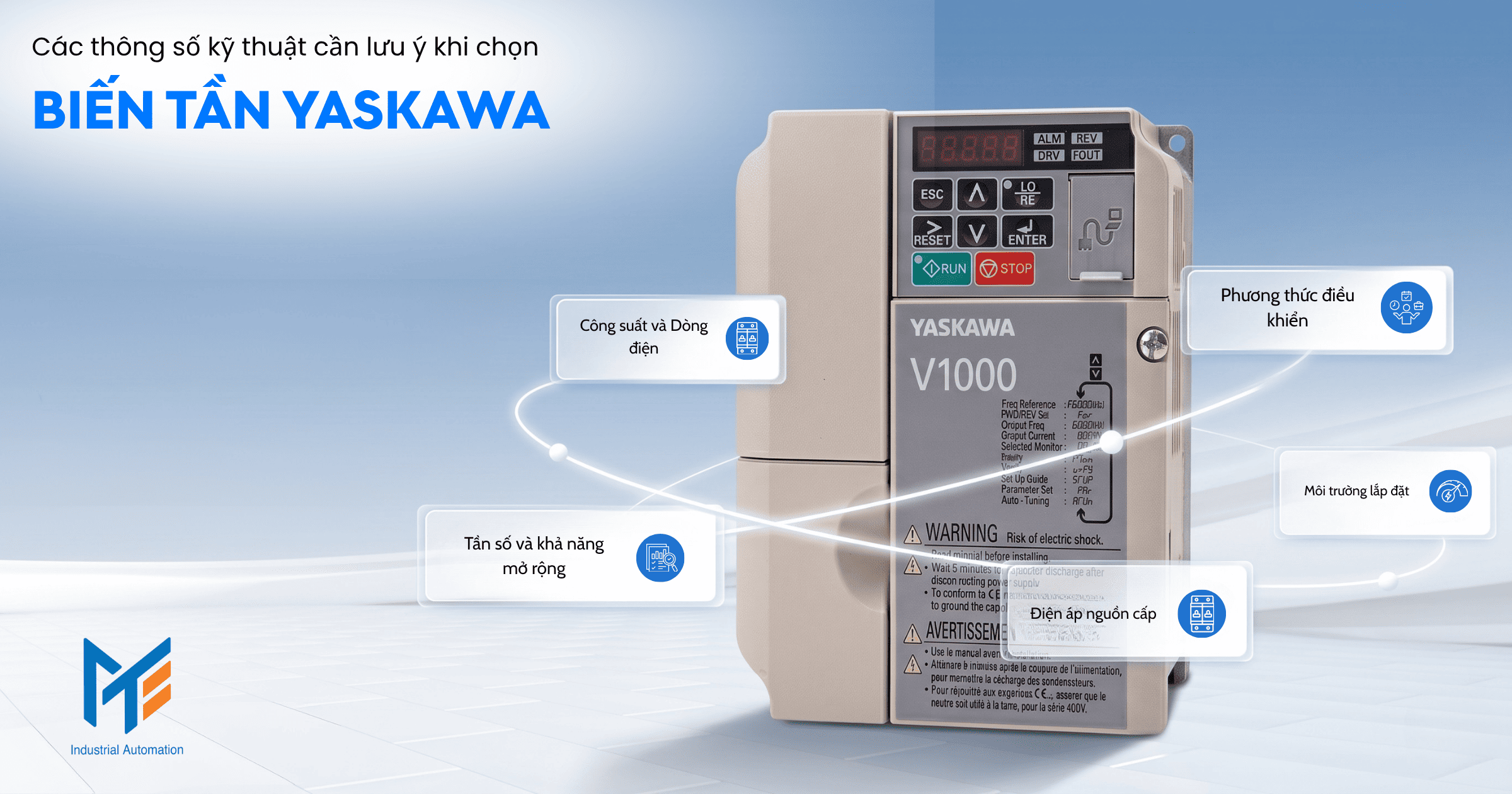 Các thông số kỹ thuật cần lưu ý khi chọn biến tần Yaskawa