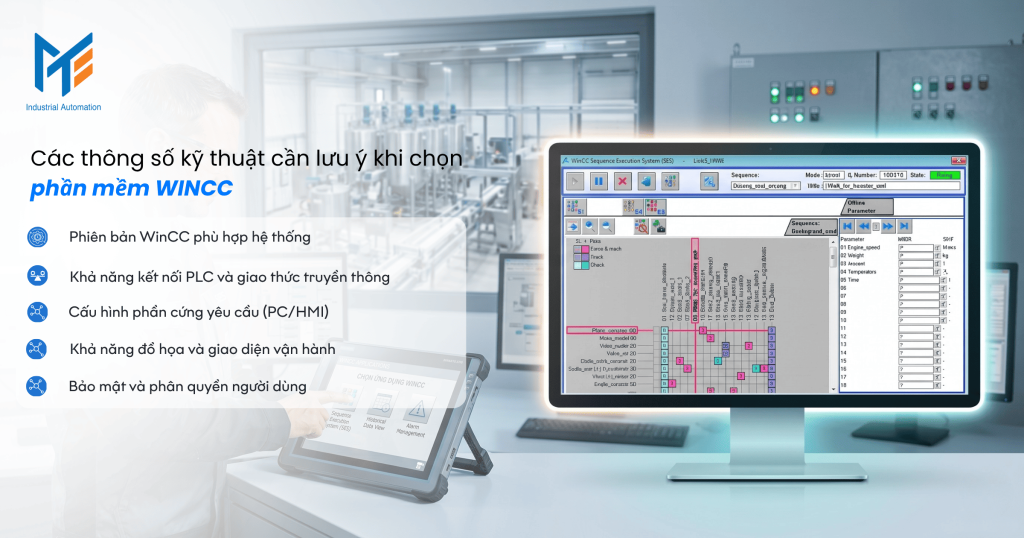 Các thông số kỹ thuật cần lưu ý khi chọn phần mềm WINCC