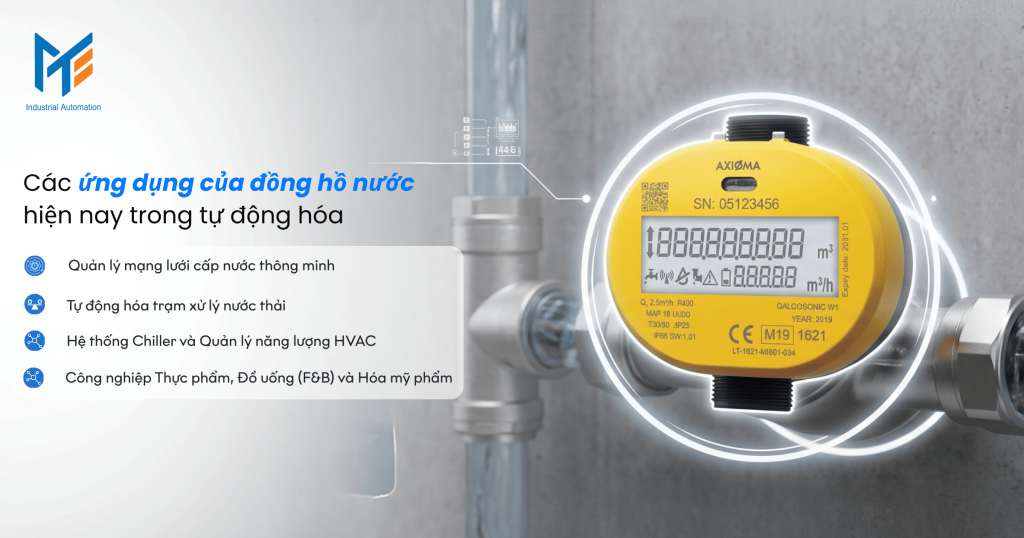 Các ứng dụng của đồng hồ nước hiện nay trong tự động hóa
