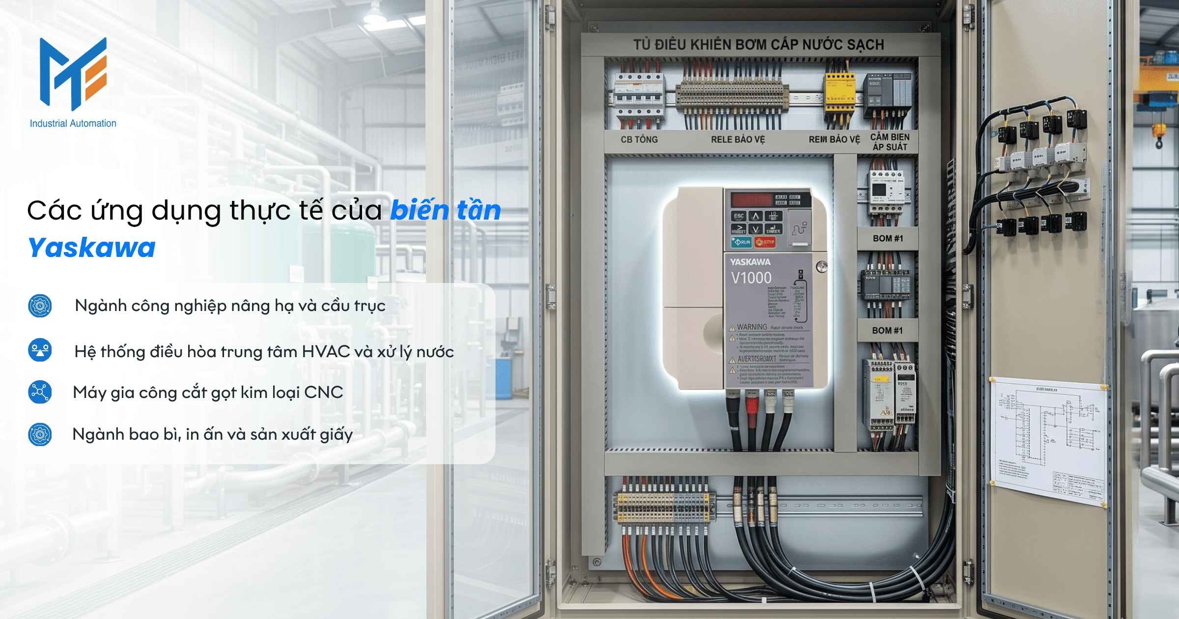 Các ứng dụng thực tế của biến tần Yaskawa