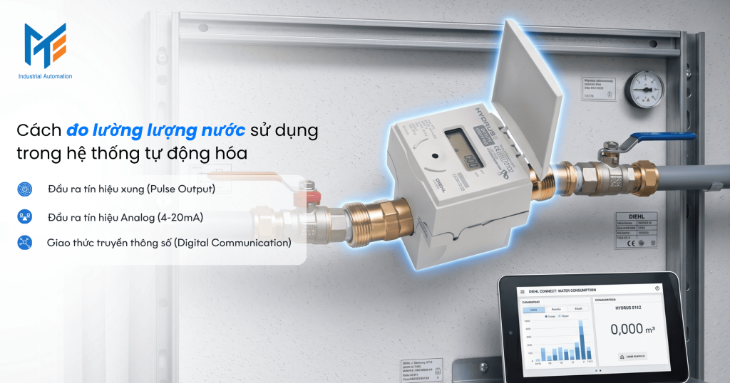 Cách đo lường lượng nước sử dụng trong hệ thống tự động hóa