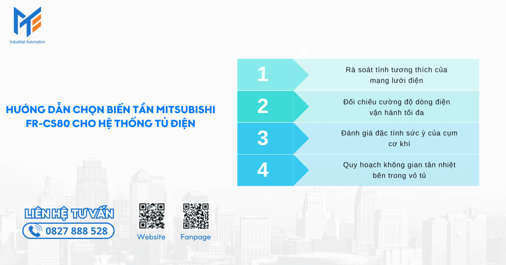 Hướng dẫn chọn Biến tần Mitsubishi FR-CS80 cho hệ thống tủ điện