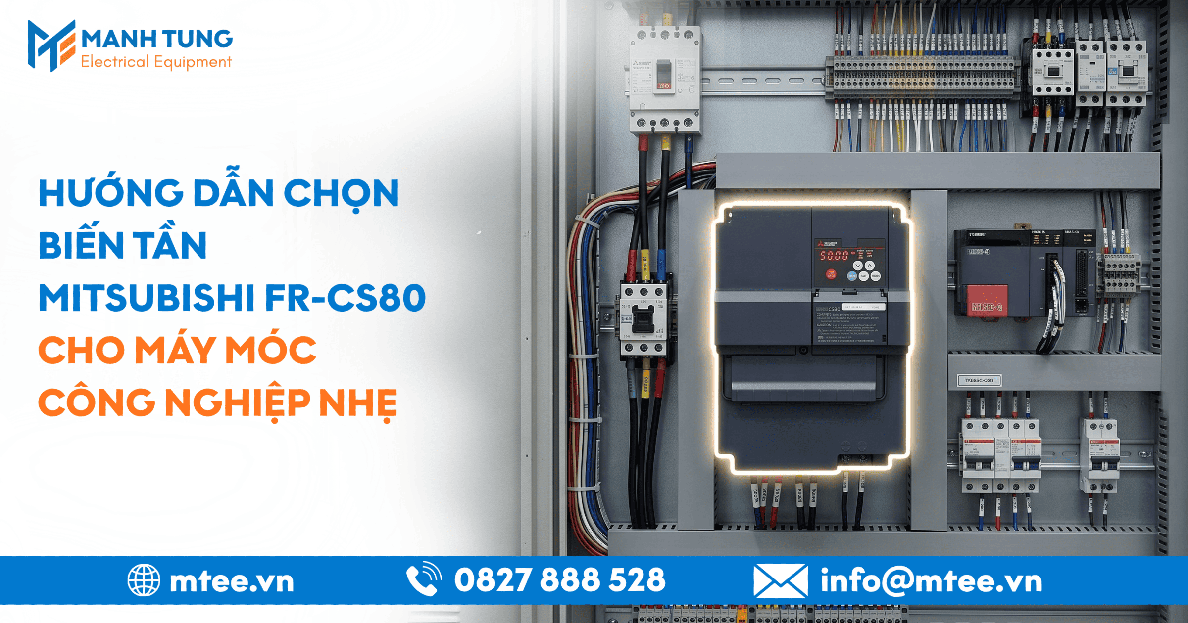 Hướng dẫn chọn Biến tần Mitsubishi FR-CS80 cho máy móc công nghiệp nhẹ