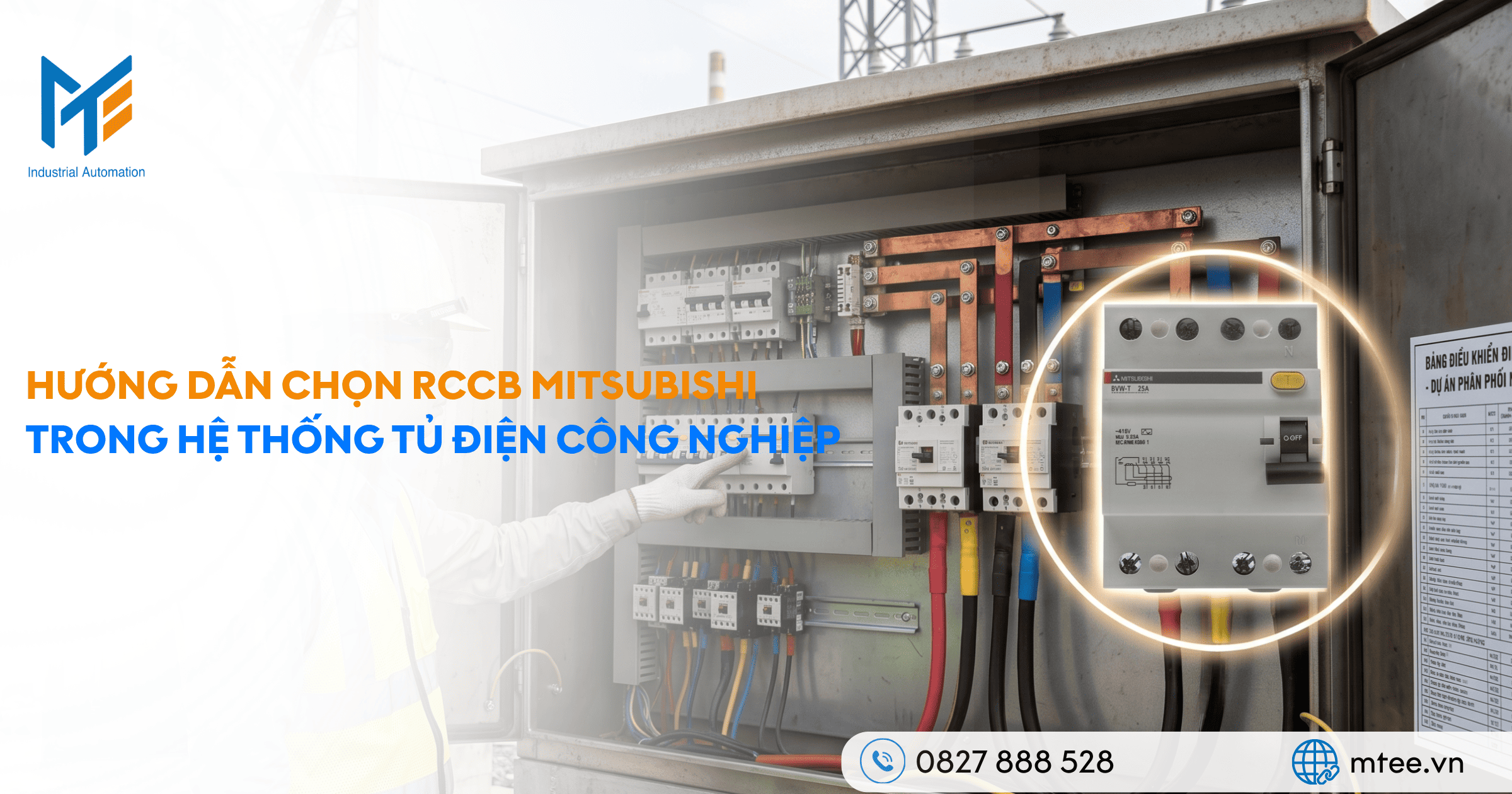 Hướng dẫn chọn RCCB Mitsubishi trong hệ thống tủ điện công nghiệp