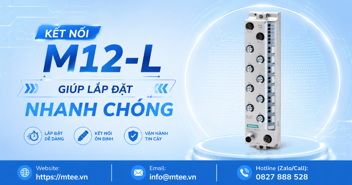Kết nối M12-L giúp giảm thời gian lắp đặt