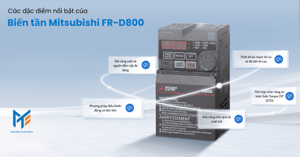 Các đặc điểm thông số kỹ thuật nổi bật của biến tần FR-D800