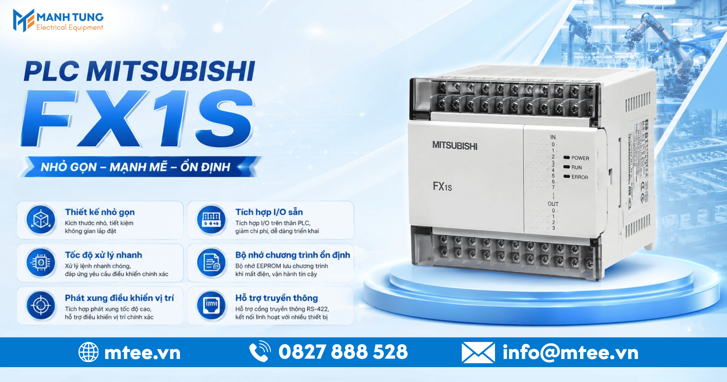 Đặc điểm nổi bật của PLC Mitsubishi FX1S
