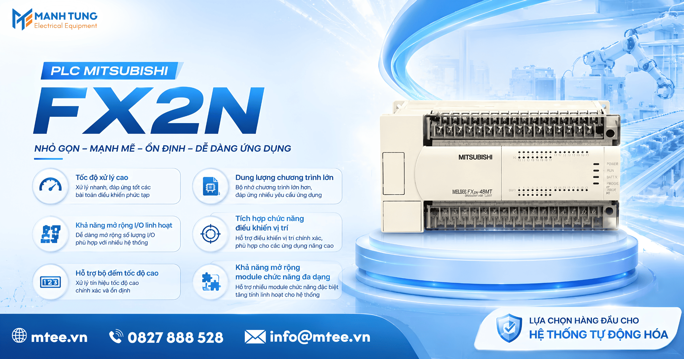 Đặc điểm nổi bật của PLC Mitsubishi FX2N