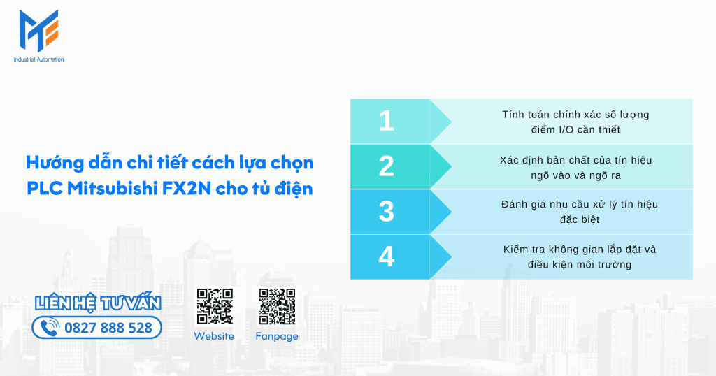 Hướng dẫn chi tiết cách lựa chọn PLC Mitsubishi FX2N cho tủ điện