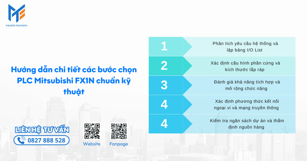 Hướng dẫn chi tiết các bước chọn PLC Mitsubishi FX1N chuẩn kỹ thuật