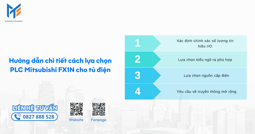 Hướng dẫn chi tiết cách lựa chọn PLC Mitsubishi FX1N cho tủ điện