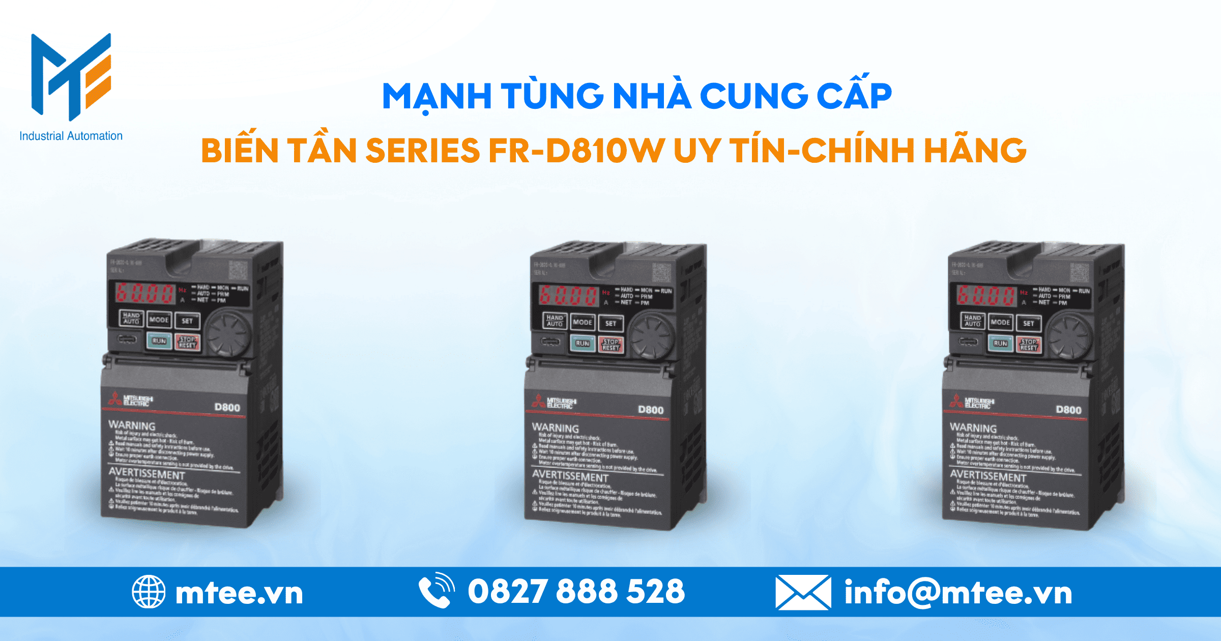 Mạnh Tùng nhà cung cấp Biến tần Mitsubishi FR-D810W uy tín chính hãng