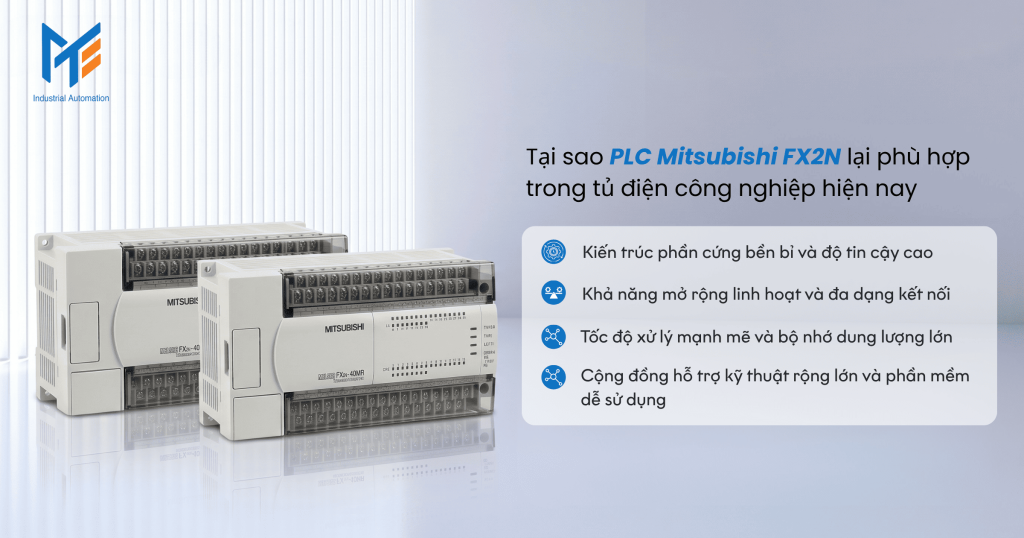 Tại sao PLC Mitsubishi FX2N lại phù hợp trong tủ điện công nghiệp hiện nay