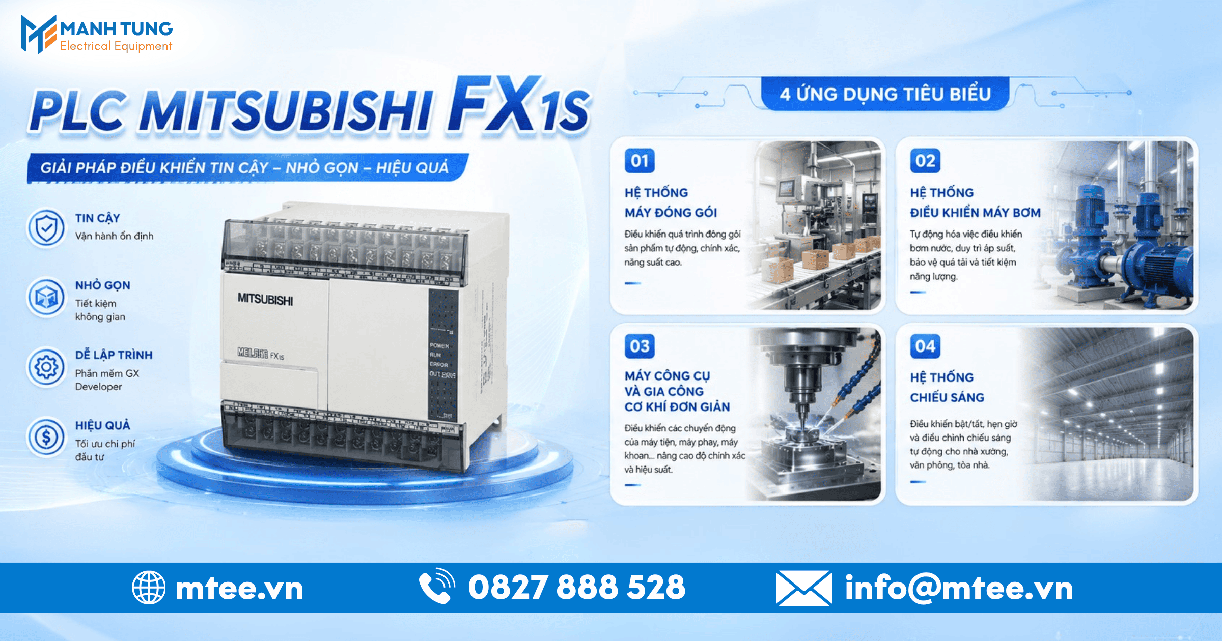 Các ứng dụng của PLC Mitsubishi FX1S