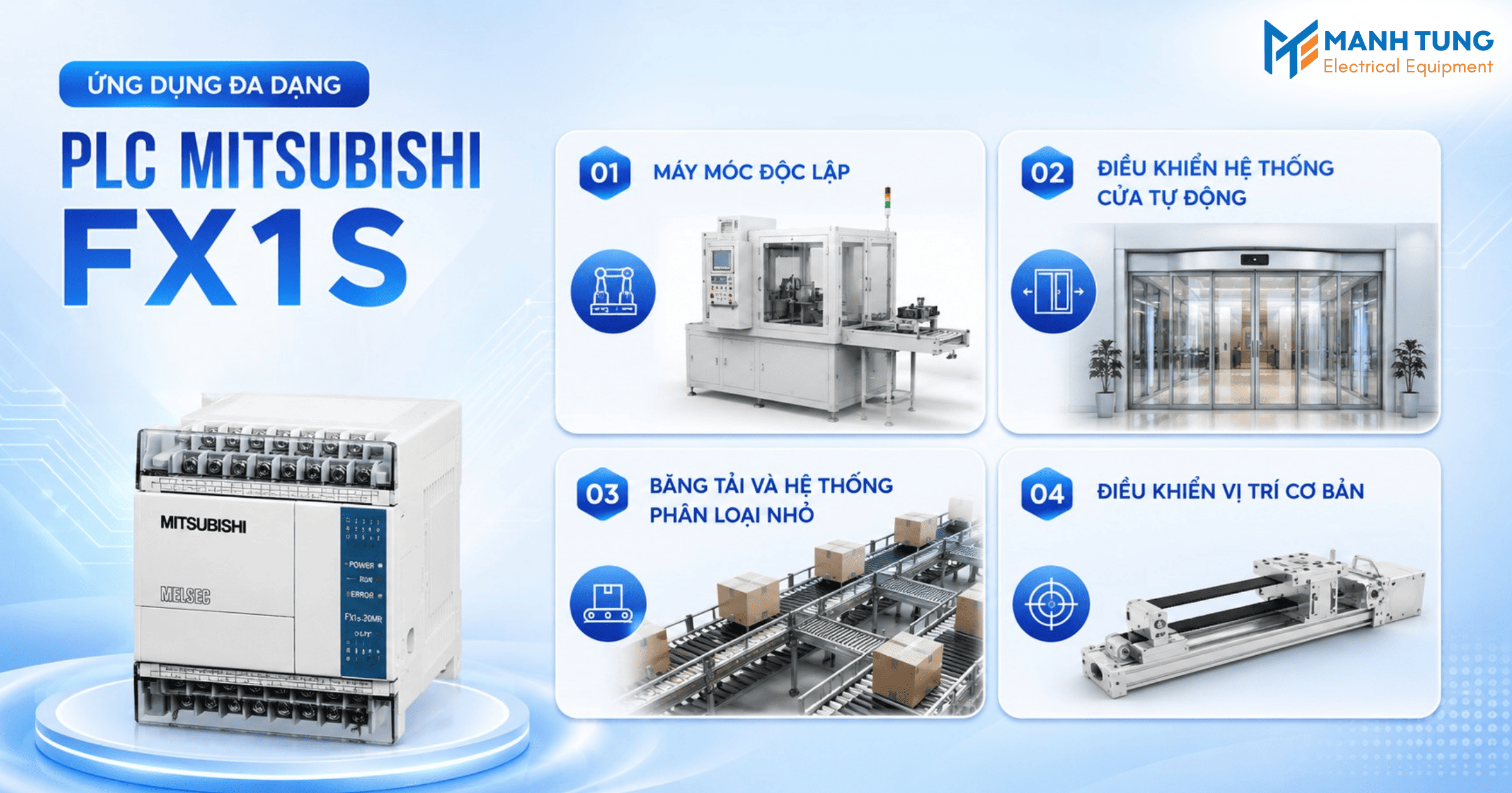 Ứng dụng của PLC Mitsubishi FX1S