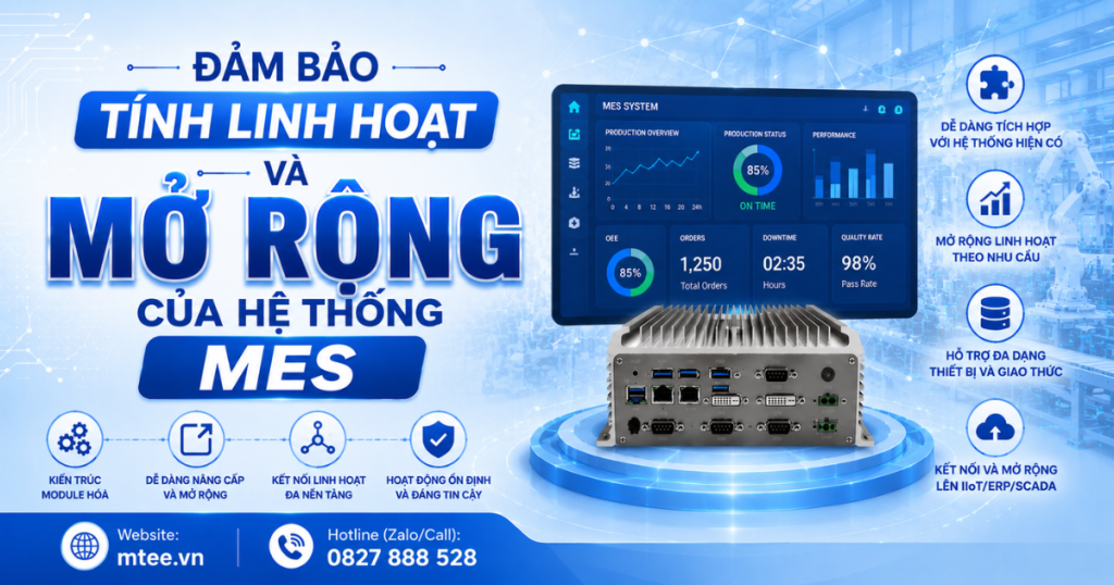 Đảm bảo tính linh hoạt và mở rộng của hệ thống MES