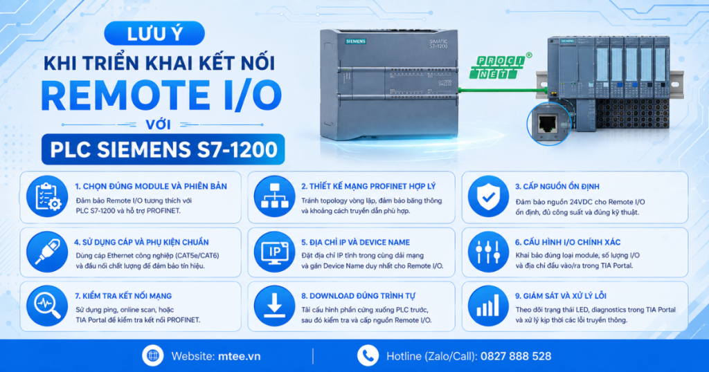 Lưu ý khi triển khai kết nối Remote I_O với PLC Siemens S7-1200