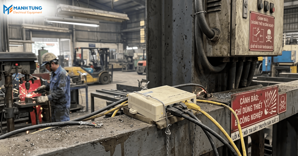 Dùng switch văn phòng trong môi trường công nghiệp