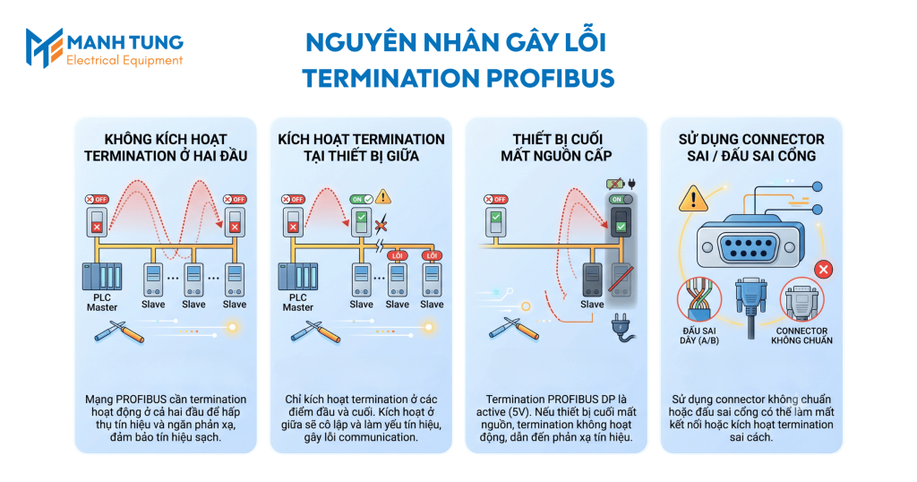 Nhiều slave đồng thời mất truyền thông