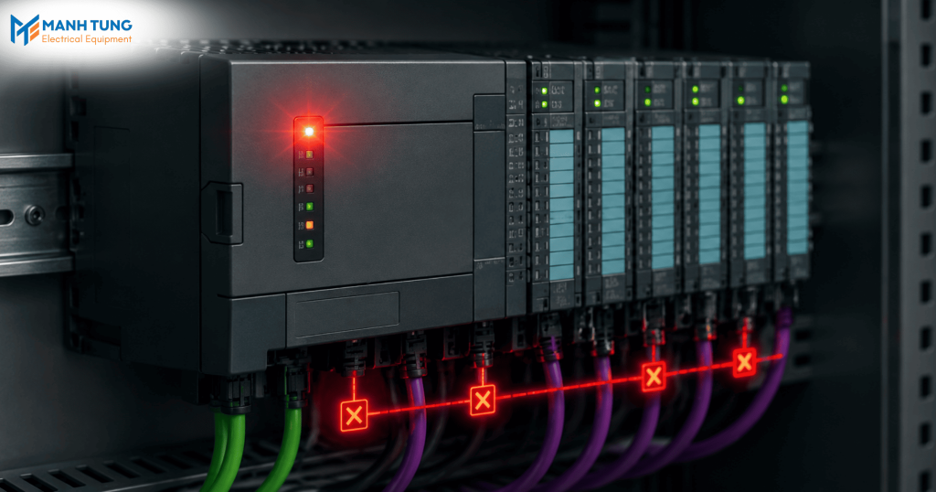 PLC xuất hiện Bus Fault nhưng không xác định được slave gặp sự cố