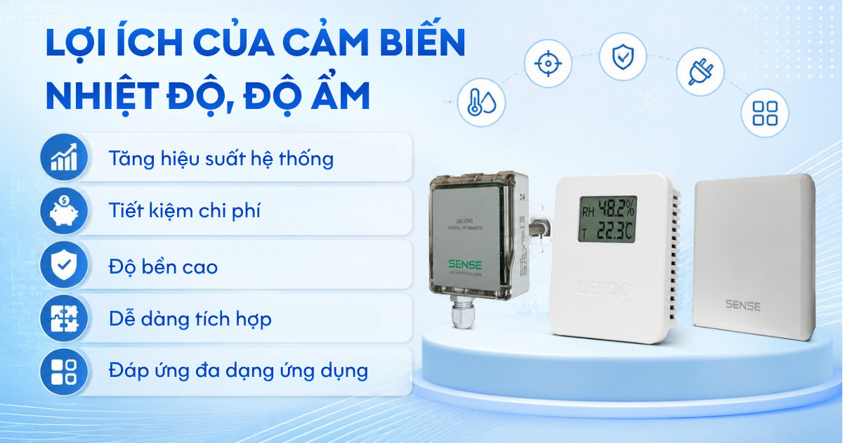 Lợi ích của cảm biến nhiệt độ, độ ẩm